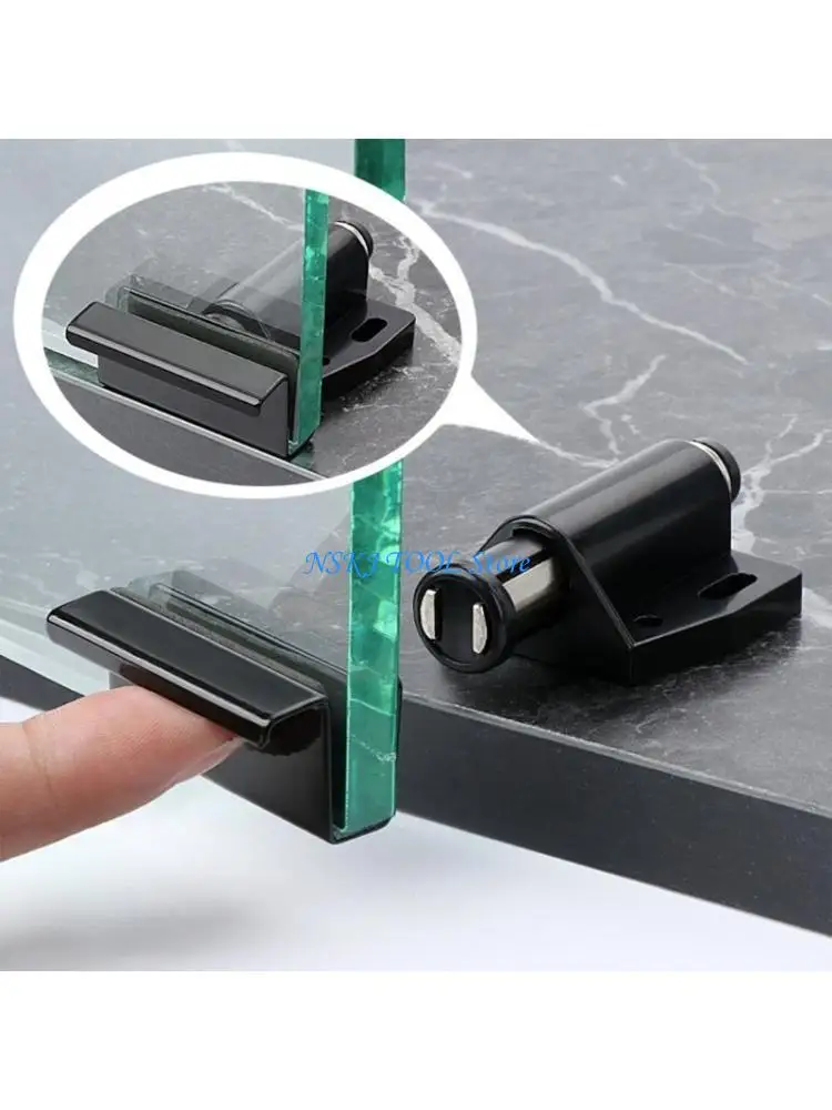 

L8RC Push To Open Touch Latches Glass Door Hinge Clamp Display Cabinet Hinge