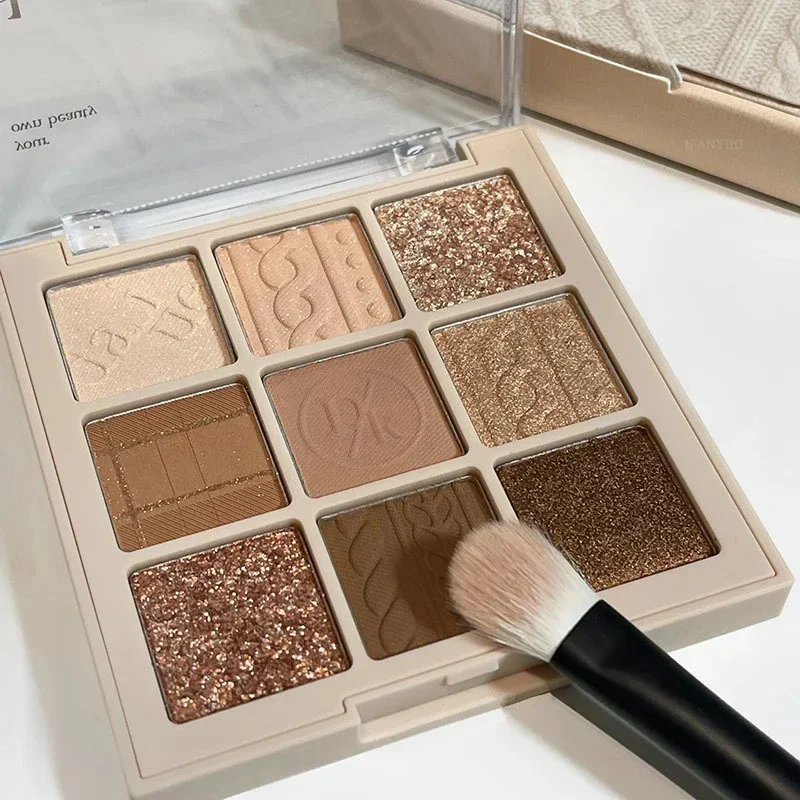 9 Colors Eyeshadow Palette Cheap Female Makeup Shadows for Eye Shinny Pigment Eyeshadow Cosmetic Makeup New Beauty Wholesale