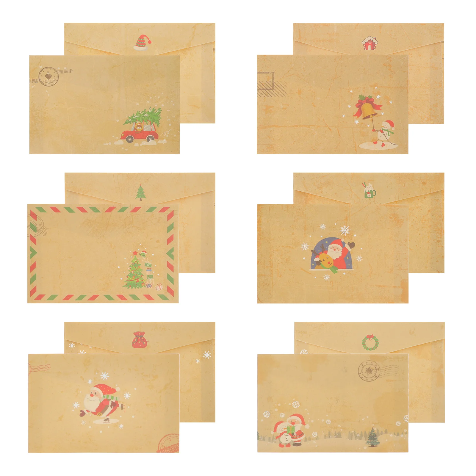

24 Pcs Vintage Kraft Envelopes for Wedding Birthday Party Invitations High Quality Material Elegant Design Christmas Gifts