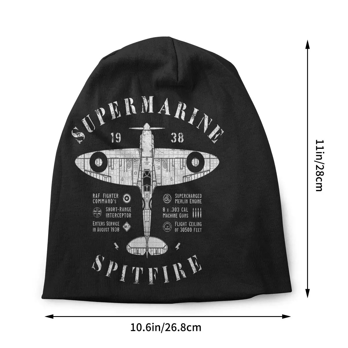 Supermarine Spitfire Fashion Thin Beanie Caps Supermarine Spitfire Airplane Skullies Beanies Ski Caps Soft Bonnet Hats