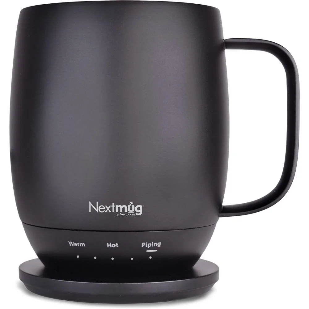 

Self-Heating, Temperature-Regulated 14 oz Black Coffee Mug