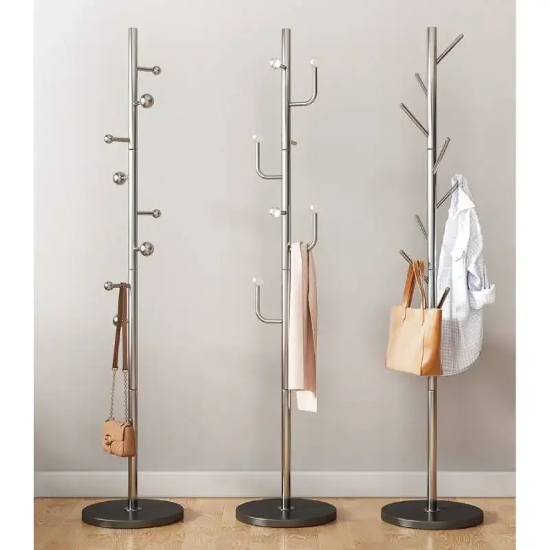 

Marble Coat Rack Stainless Steel Simple Clothes Racks Home Vertical Drying Rack Floor Hanging Hanger Furniture Perchero De Pie