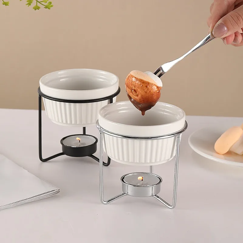 Olla de Cerámica para Derretir Queso, Inalámbrica, para Fondue, Calentador de Té, para Mariscos, Chocolate, Té, Postres, Aperitivos, Frutas
