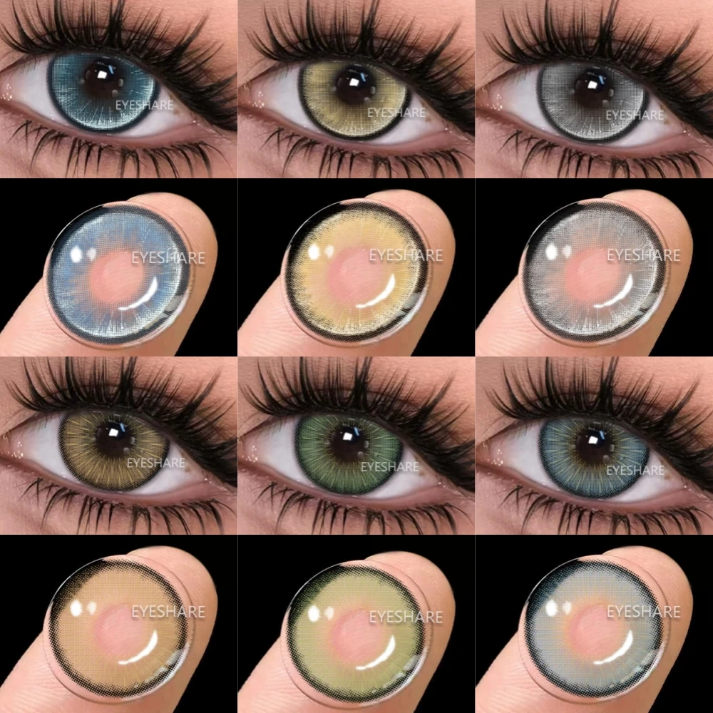 EYESHARE 1 Paar farbige Kontaktlinsen für Augenkosmetik, hochwertige blaue Linsen, grüner Kontakt, modische kosmetische Augenkontakte