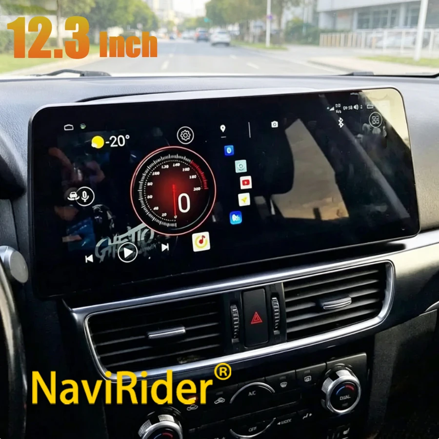 Radio para Auto Android 13 de 12.3 Pulgadas para Mazda CX-5 2013-2016, WIFI, Auto Radio, GPS, Reproductor de Video Estéreo, Navegación, 8+256G