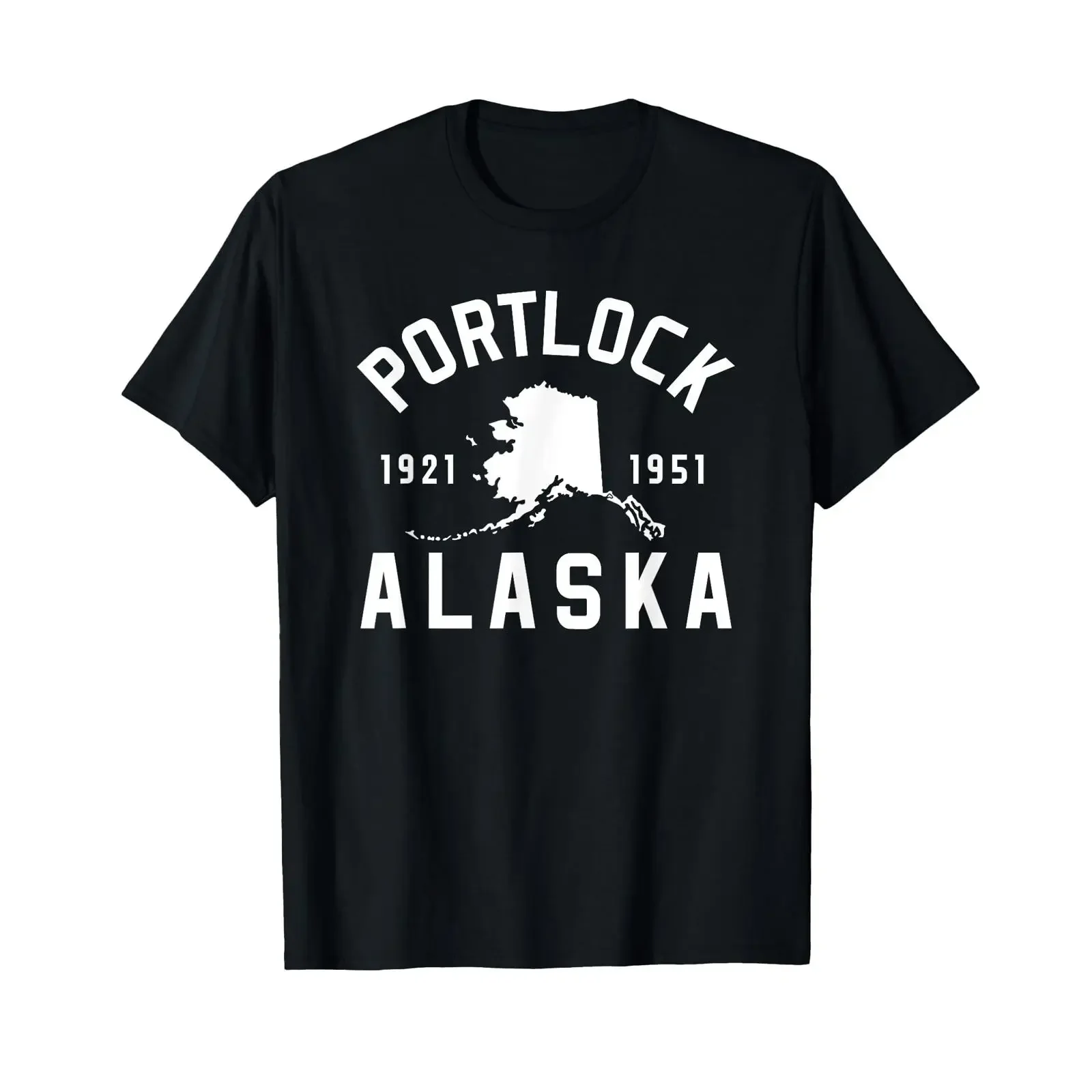 Portlock Alaska Ghost Town Cryptid Bigfoot Wendigo Mystery T Shirt vintage Washed homme Stylish Slightly Breathable