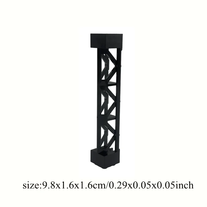 4pcs City Building Blocks Train Car Pillar Support Girder Column Beam 2x2x10 Military Bricks Toys Compatible Technical Parts