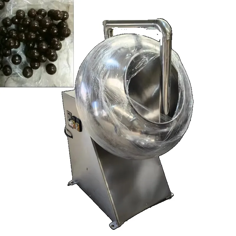 Automatic Seed Coating Chocolate Coating Machine Capacity 15kg/h Nut Almond Candy Peanut Coating Machine