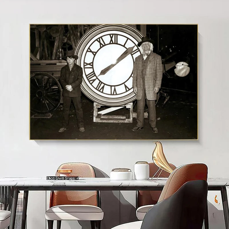 Back To The Future Poster Clock Tower Canvas Painting Classic Movie Vintage Wall Art Print Picture for Living Room Home Decor