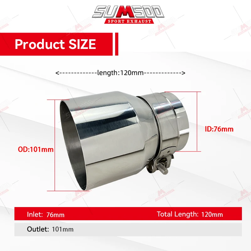 4Pcs Cars Accessories Sliver Stainless Steel Exhaust Tips for BMW M5 M8 F90/F91/F92/F93 Direct Fit Exhaust Tip Auto Engine Parts
