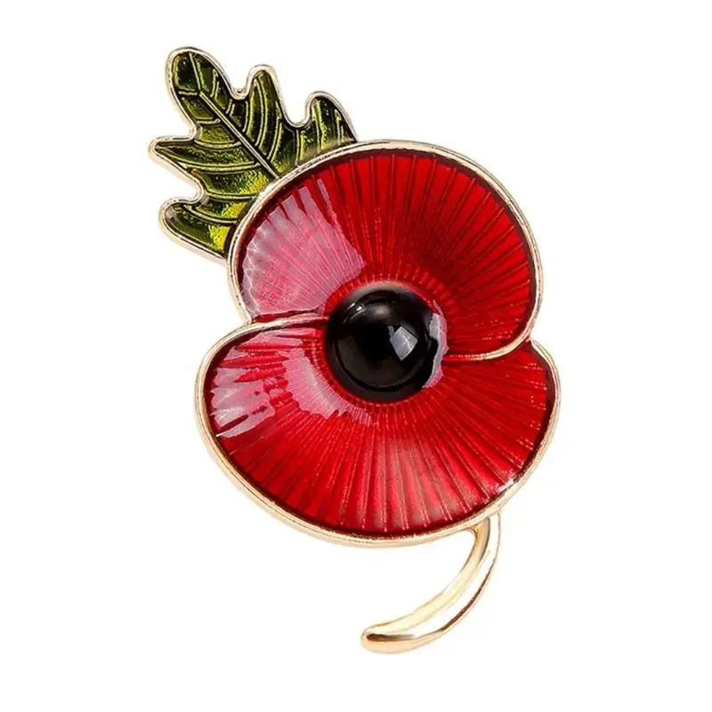 

31BB Flower Brooch Durability Alloys Brooch Enamel Poppies Pin Fashionable for Artistic and Stylish Individuals