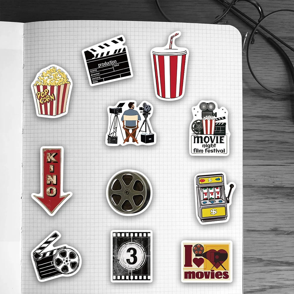 50PCS Retro Film Aufkleber DIY Telefon Fällen Laptops Tablets Thermos Tassen Spielzeug Desktop Aufkleber