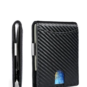 حامل بطاقات كربون رجالي محفظة بسيطة من الألياف الدقيقة جديد 2024 أفضل 10 محافظ رجالية مبيعا - رقم 9