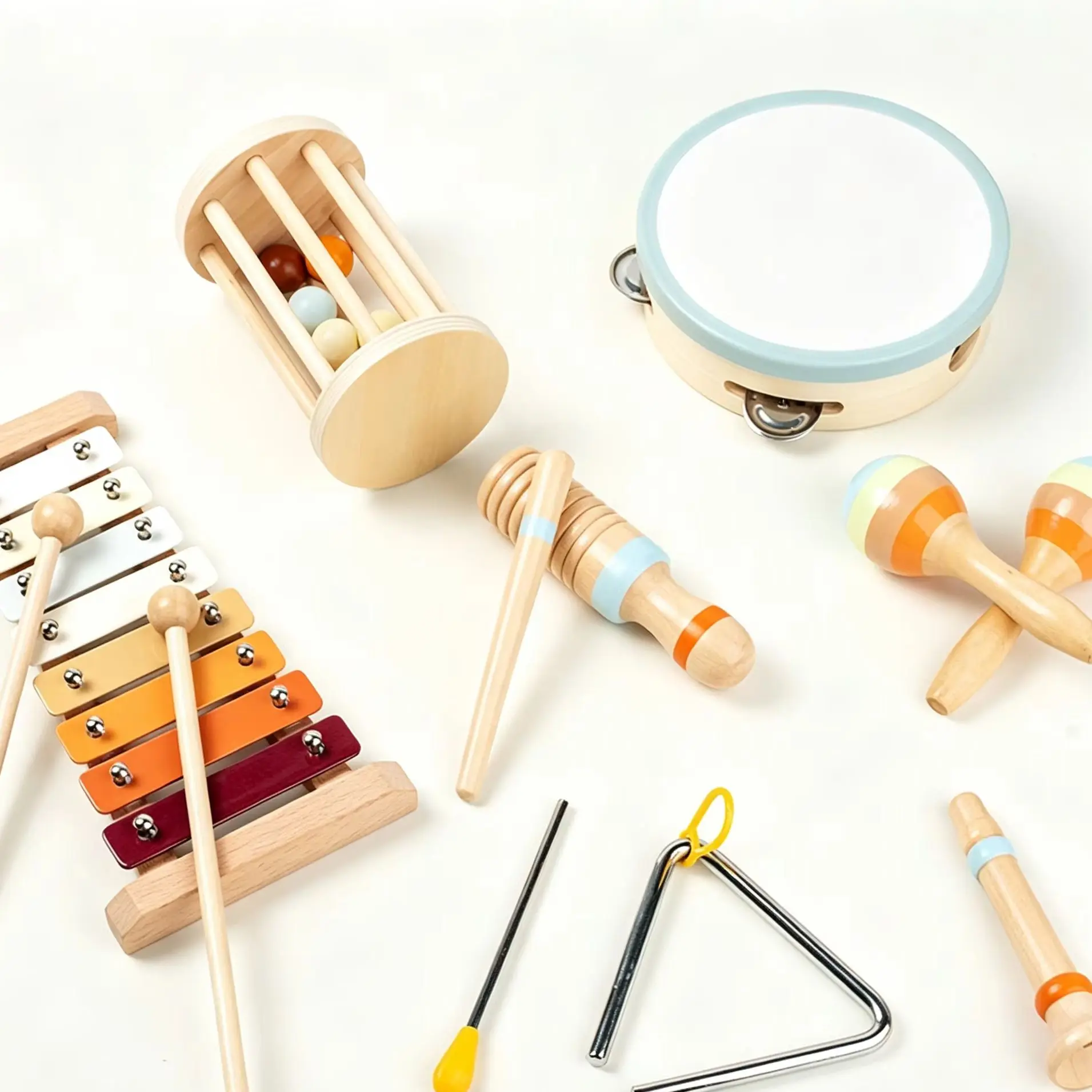 Music Set Montessori Musical Instrument Wooden Percussion Toy Early Educational Knocking Toys for Leisure Play Activities