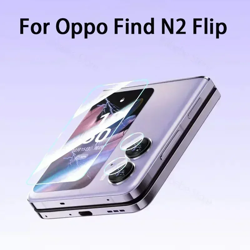Oppo Find N2 플립 폰 카메라용 후면 렌즈 유리 보호대, Oppo Find N2 소형 후면 스크린 유리