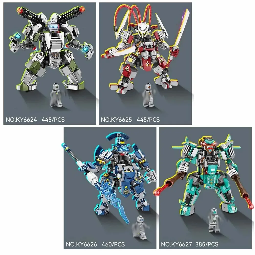 MOC Hot Heterogeneous Mecha Robot Building Blocks Dangerous Drifters Crimson Typhoon Lalasli Blade Bricks Toys for Kid Boy Gifts