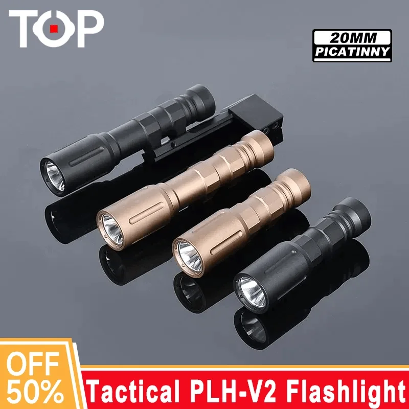 WADSN Airsoft PLHV2 PLH-V2 Hunting Weapon Flashlight 1000/1300 Lumens Powerful Scout Light With M-lok Keymod Rail Offset Mount