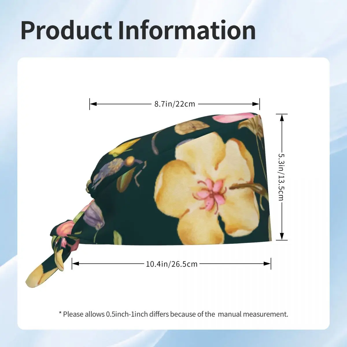 Fashion Work Hat Flower Casual Wash Hat Bag Cap Articulos