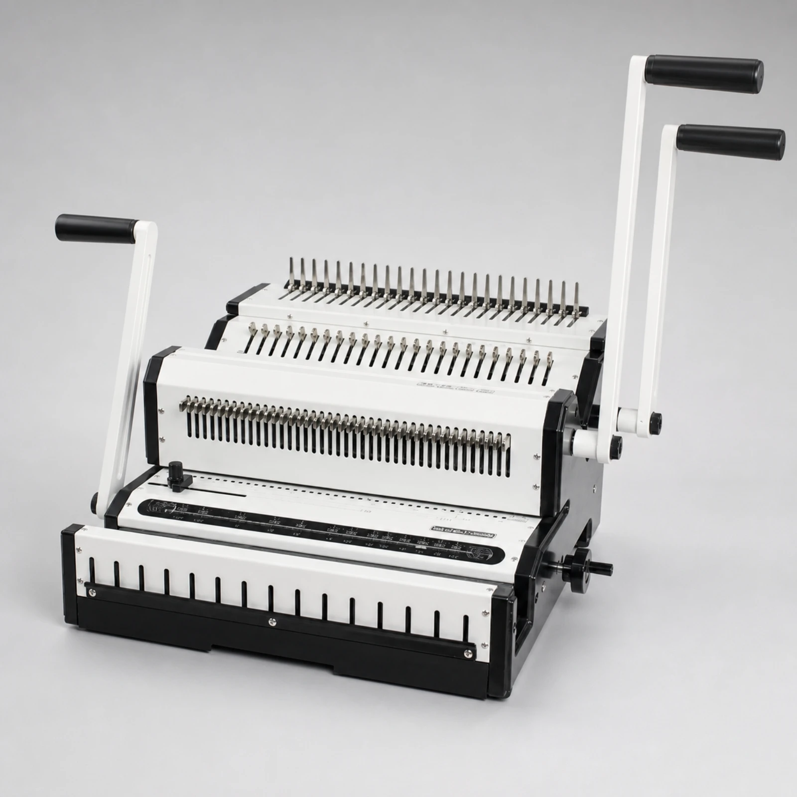 Manual Multifunctional Binding Machine Allintegrated 40-Hole Paper Punch Binder Comb and Coil Binding Machine Non-Slip Feet