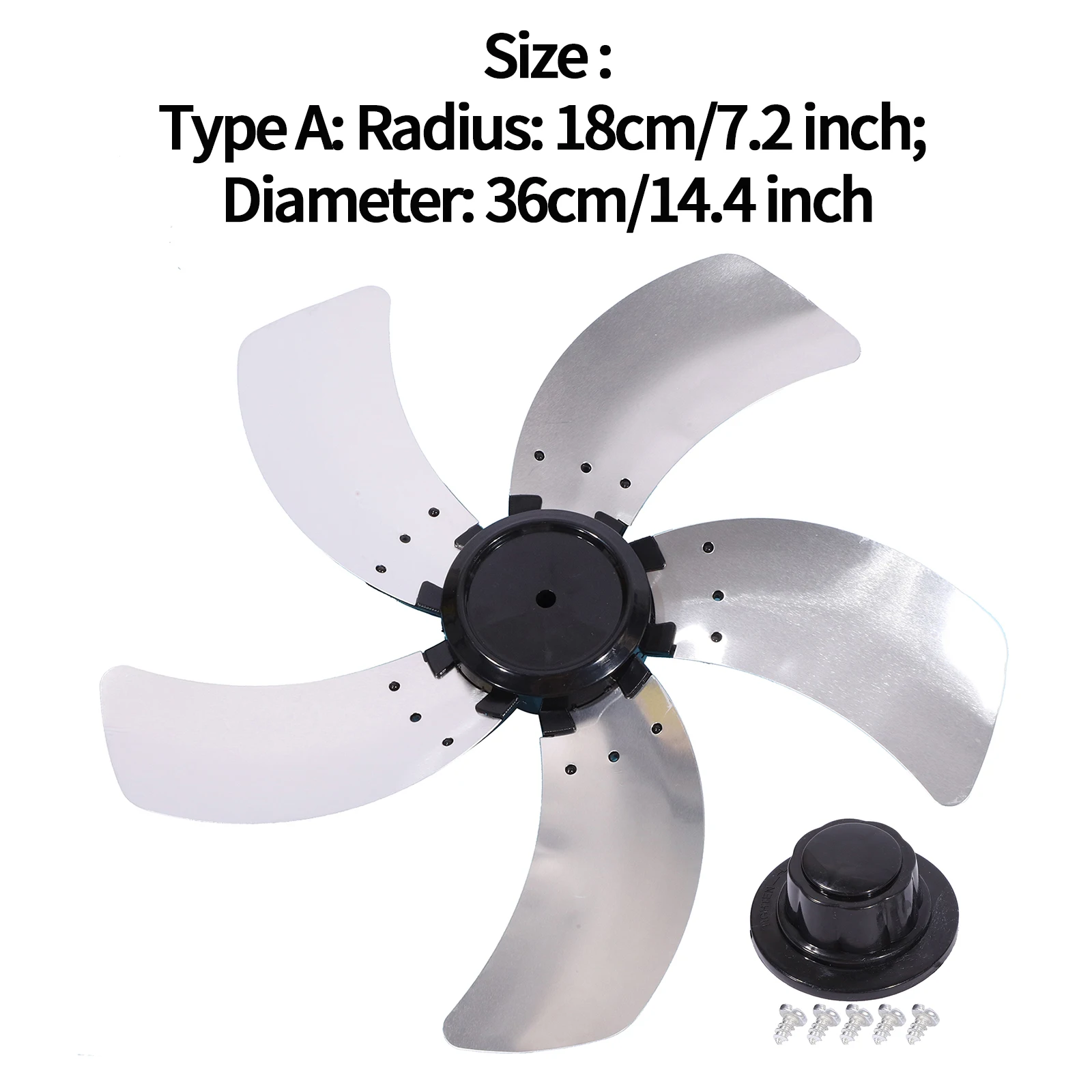 Universal Thicken Plastic Fan Blade with Nut Cover Replacements for Standing Fans Household Fans General Accessories Fan Blades