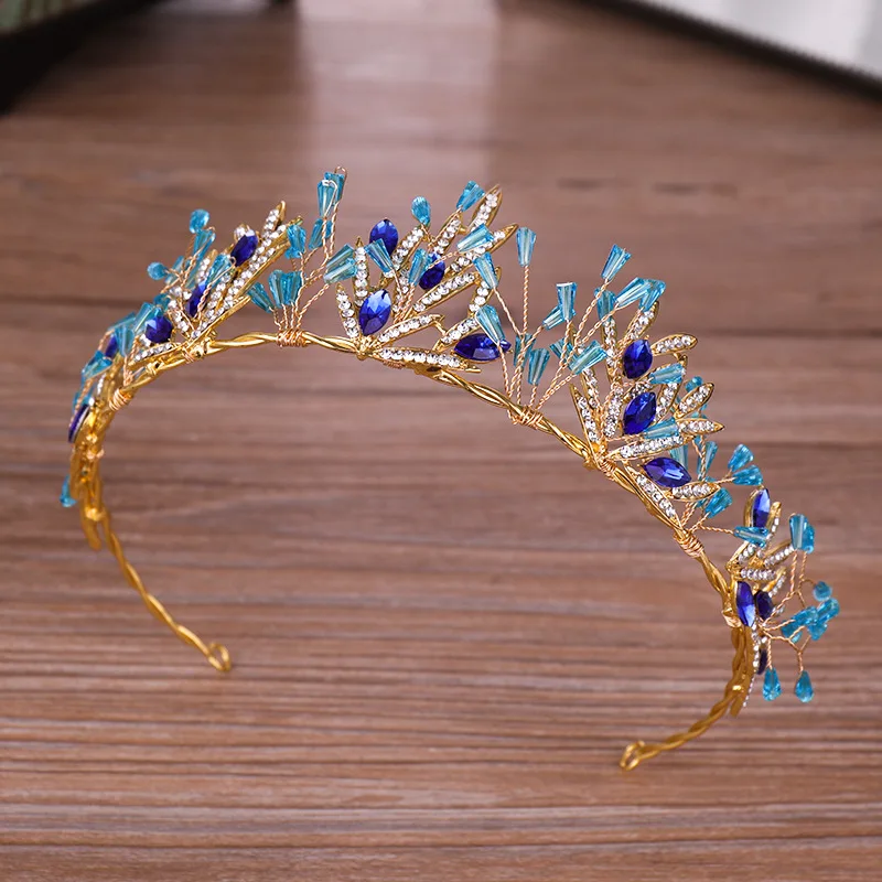 Baroque Luxury Diadem Tiara Rhinestone Crystal Tiaras And Crowns For Women Pageant Party Bridal Wedding Hair Accessories Jewelry