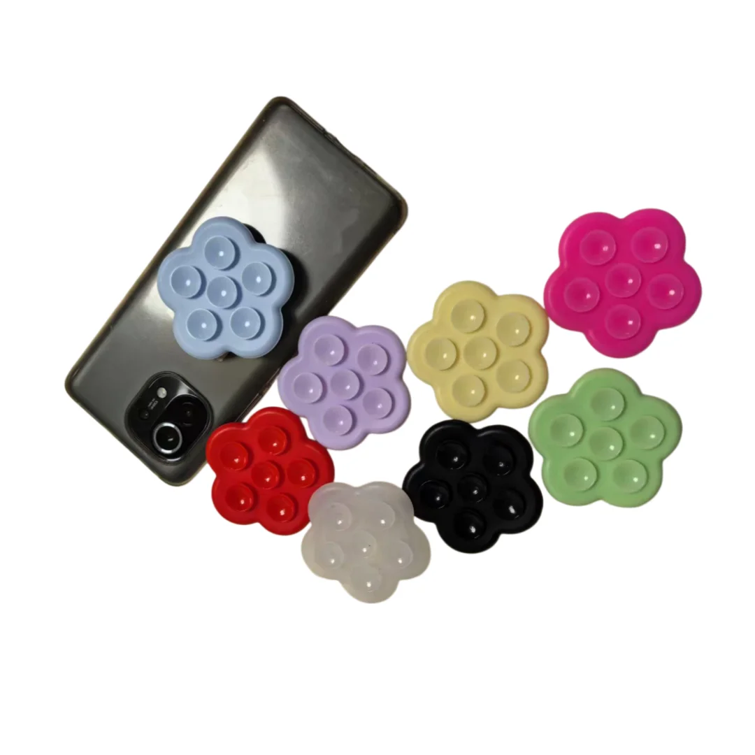 

Подставка для телефона в форме цветка с присоской, съемная и многоразовая, подходит для макияжа, фитнеса, душа и использования на кухне.