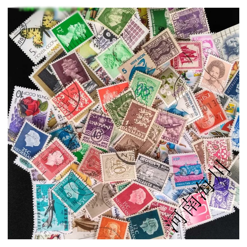 Beautiful 100 Pcs/lot Topic Stamps World Original Postage Stamp with Postmark No Repeat Collection used