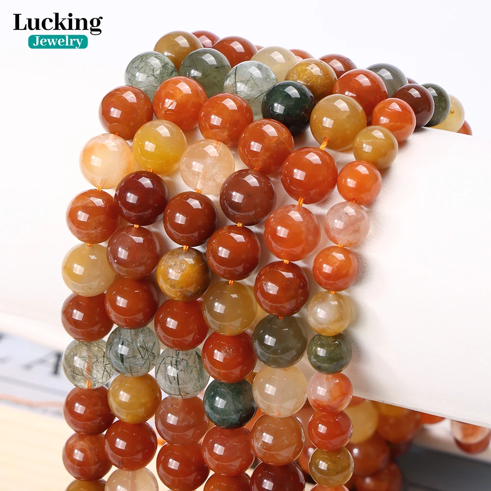 

100% Natural Mixed Crystal Quartz Healing Crystal Beads For Jewelry Making Bracelet Necklace Accessories 15'' 4 6 8 10mm