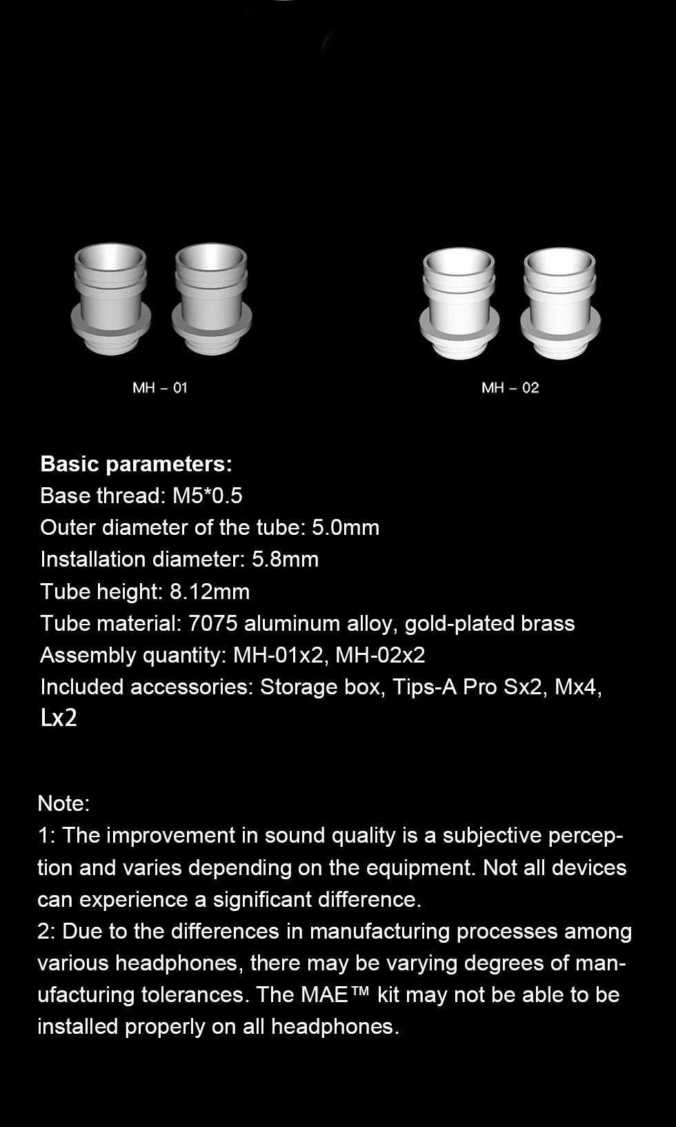 SIRINLABS Clarion Ohrhörer-Aufsätze MAETM Multi-Dimensional Acoustic Expansion Kit für Moondrop SIMGOT – Detail 11