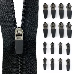 10Pcs 3# 5# Anti-loading Waterproof Zipper Slider Head Reverse Installation for Nylon Zips DIY Bag Jacket Zip Head Puller