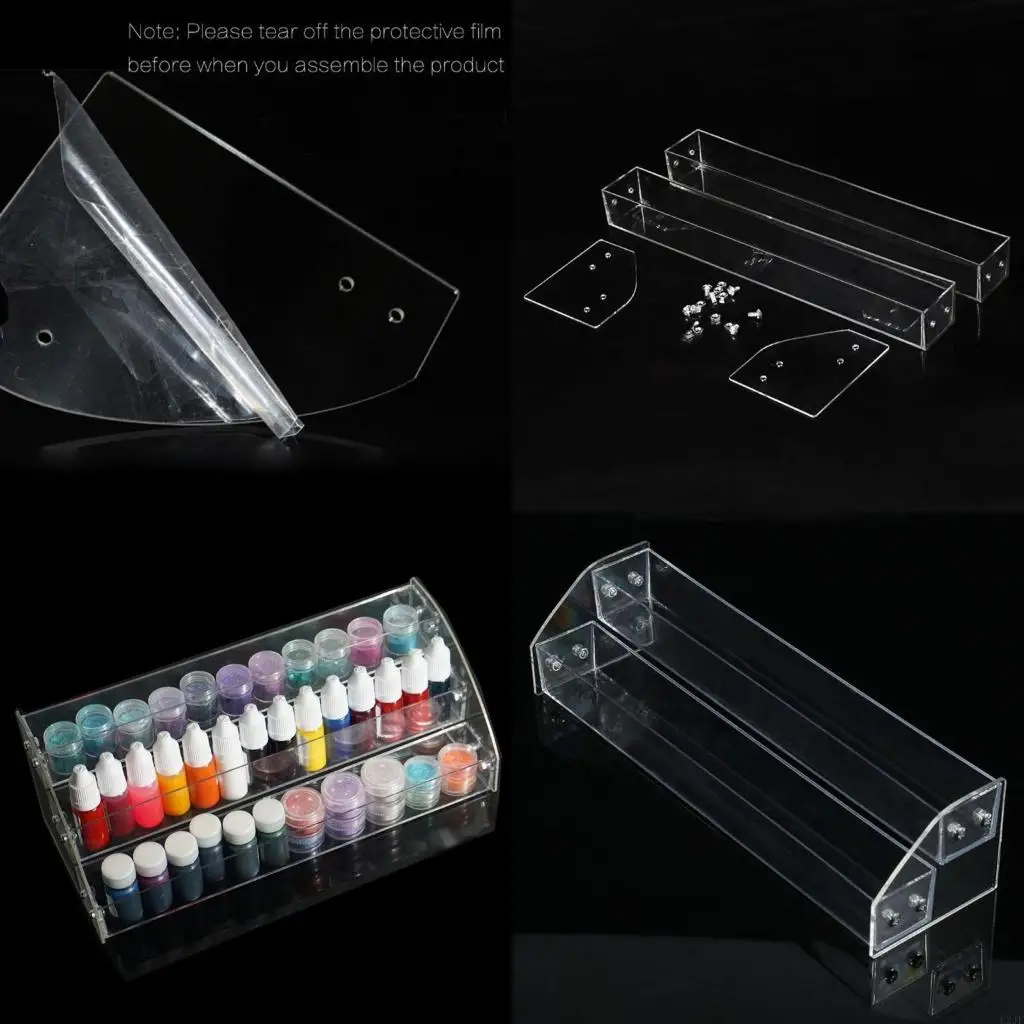 

Acrylic Polish Organiser 2-7 Tiers Tier Clear Polish Holder Organiser