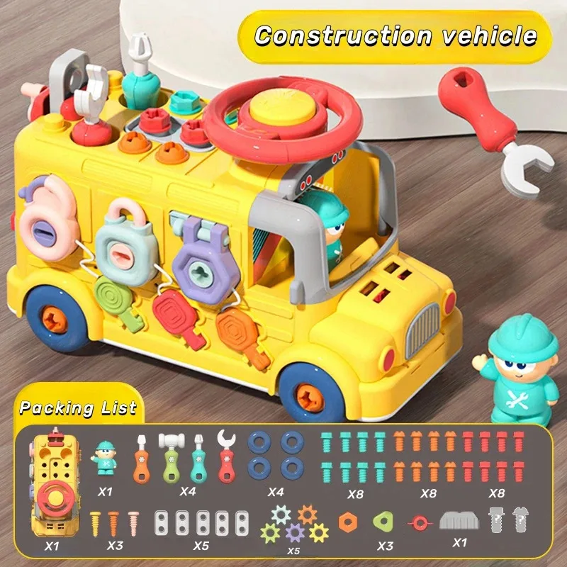 Druk bezig voor peuterreizen Peuterbus Kubus Fijne motoriek Leeractiviteit Kubus Speelgoed voor thuisschoolkinderdagverblijf