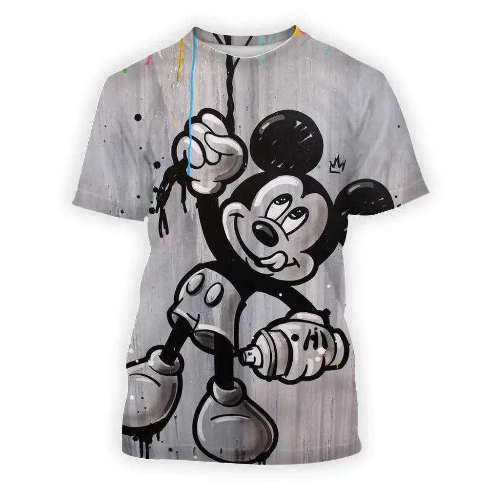 

2024 Diseny Mickey Mouse Stitch 3d Print T Shirt Cartoon Kids Tshirts Outdoor Diseny Cute Top