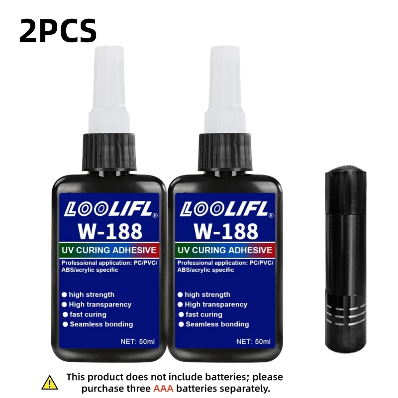 UV-Harz-Set mit Lampe, 50 ml UV-Klebstoff für schnelles Verkleben und Aushärten – professionelle UV-Taschenlampe zum Verkleben von Schmuck, zum Schweißen von Kunststoffen und zur Reparatur von Glas/Acryl – robustes Harz-Set für Bastelarbeiten. – Detail 6
