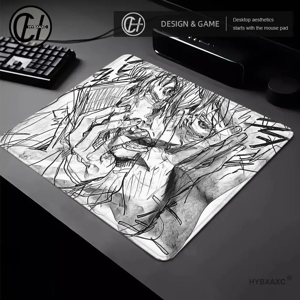 Bizarre Aesthetics Anime Boy Mouse Pad Multiple sizes Large Square Computer Office Game Table Mats XS Rubber Anti-slip Mousepads