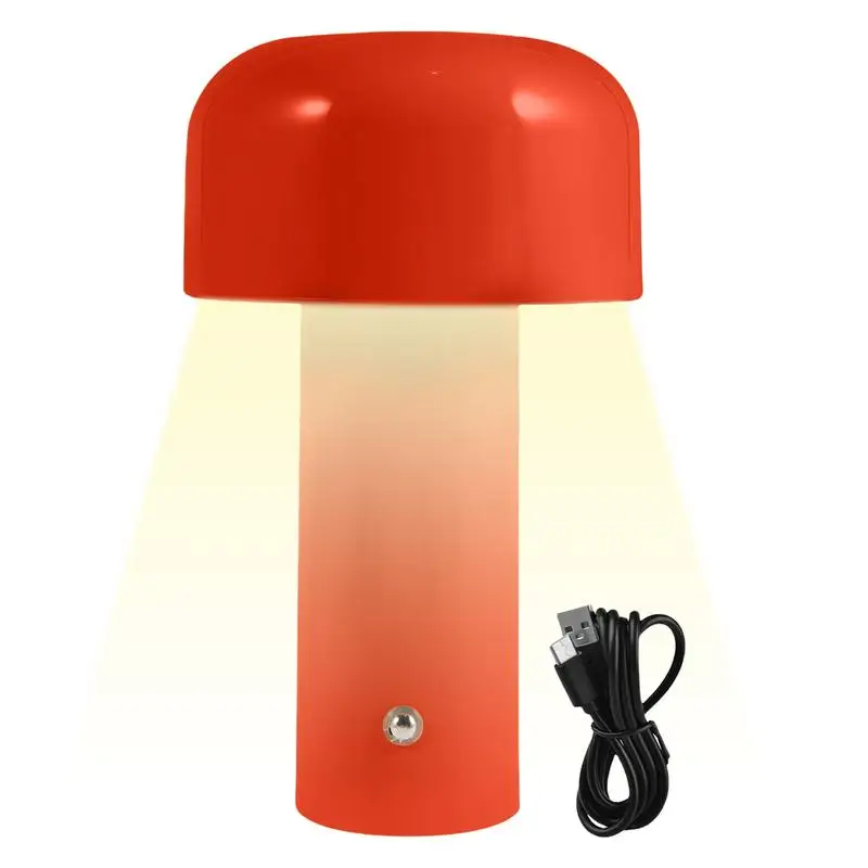 

Mushroom Night Light Mushroom Aesthetic Night Lamp 3 Color Stepless Dimmable Rechargeable Portable Night Light Cordless Mushroom