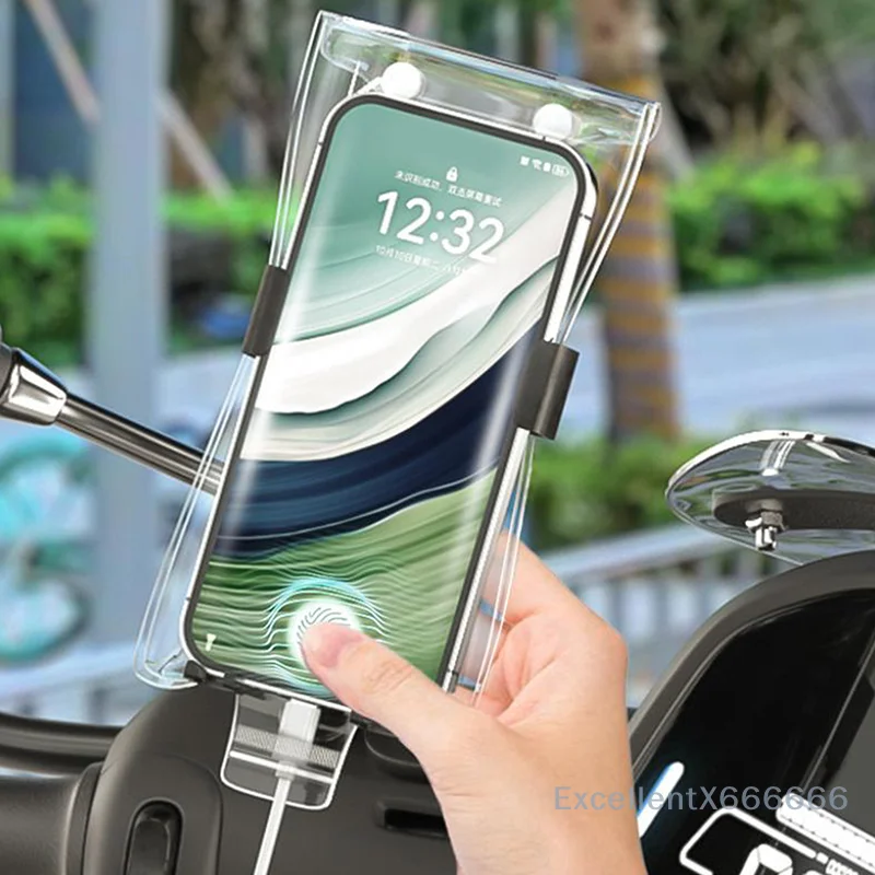 Funda transparente impermeable para teléfono con pantalla táctil de menos de 7,2 pulgadas, funda para teléfono móvil con cordón, bolsa sellada para natación y buceo