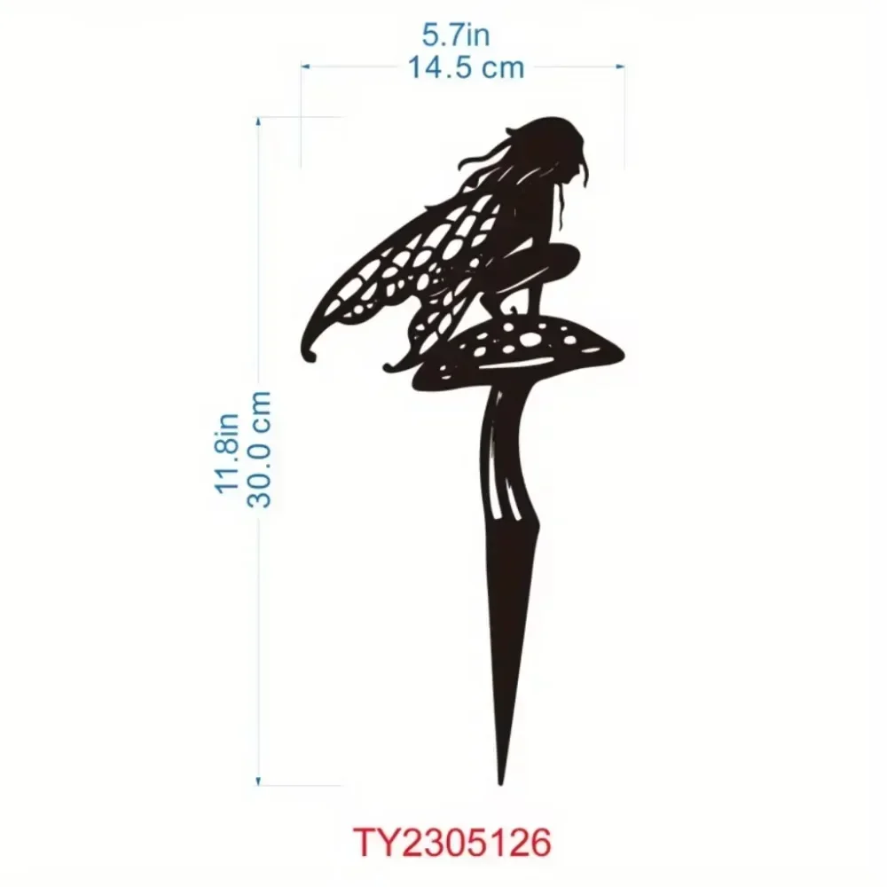 Unique 1PC Metal Garden Fairy Decor – Distinctive with Design. Unusual Outdoor Party Ornament