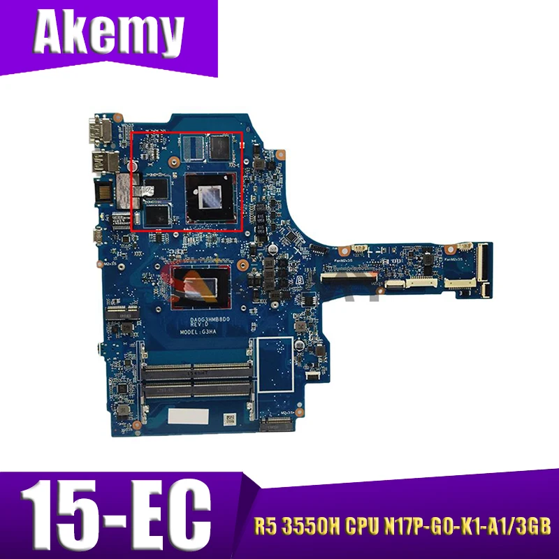

For HP Pavilion Gaming 15-EC Laptop Motherboard DAG3HDMB8D0 R5 R7 CPU 15-ec G3HJA G3HJB G3HJC G3HJR G2HJ G4HJ G3HJF G3HJM​