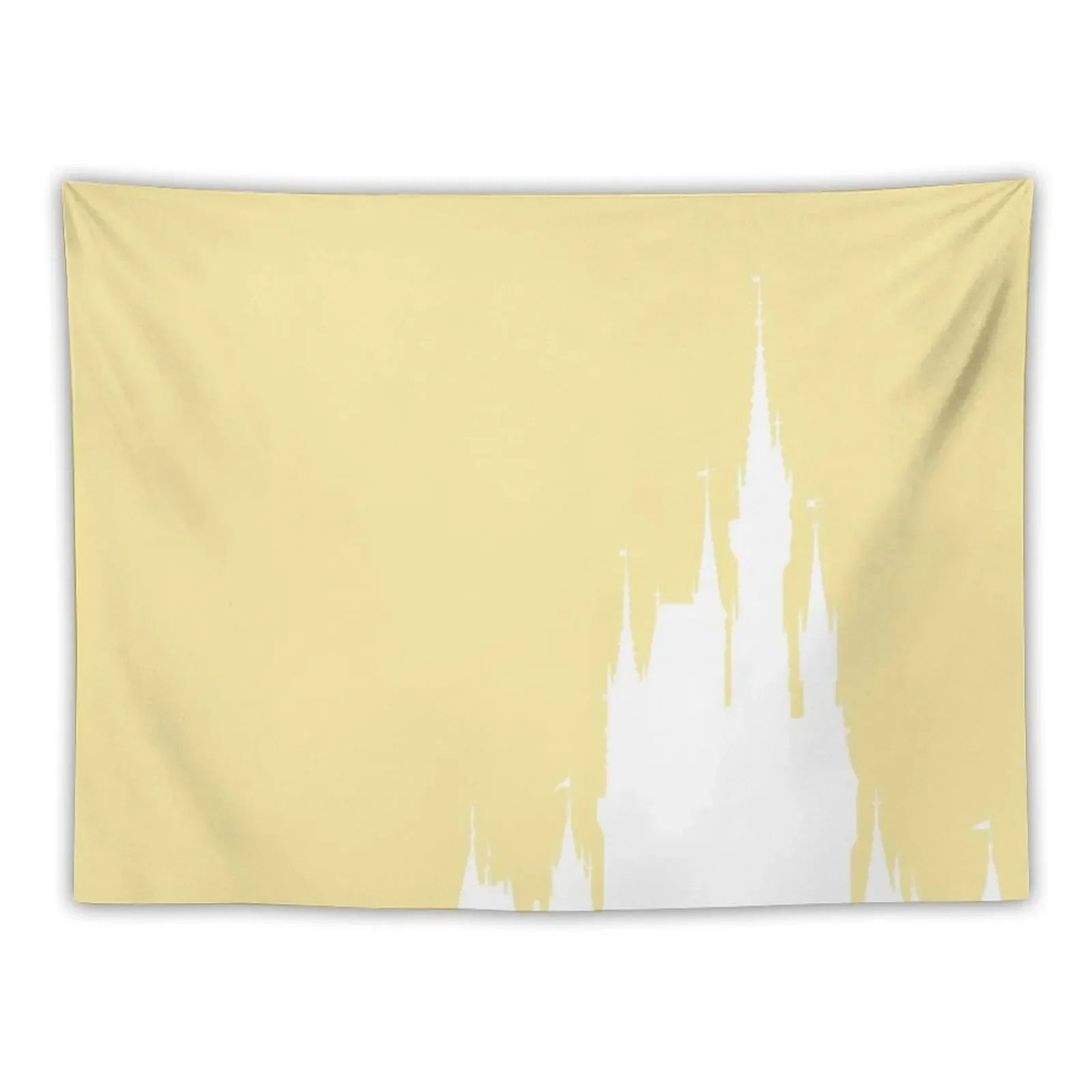 

Magic Castle Silhouette Sunflower Yellow #Pastel Tapestry Decor For Bedroom Wallpaper Tapestry