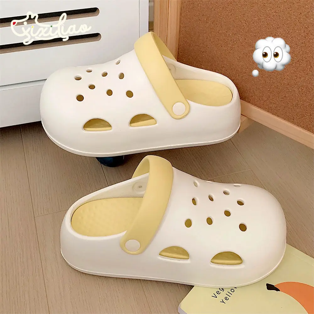 

Women's Barefoot Beach Shoes Sandals Thick Soles Anti Slip Anti Odor Baotou Slippers Travel Vacations Beach Walks