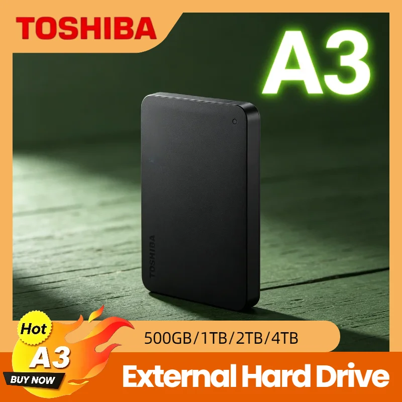 

Toshiba Canvio Basics 1TB 2TB 500GB External Hard Drive USB 3.0 NTFS Format Plug and Play for Windows PC Laptop Desktop Max
