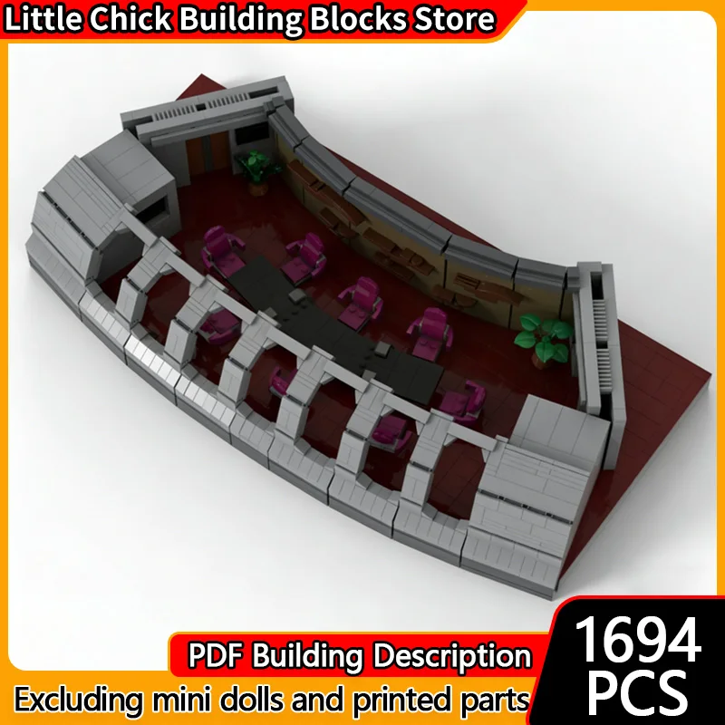 

Popular Movie Model MOC Building Bricks Observation Lounge Modular Technology Gifts Holiday Assemble Children Toys Suit