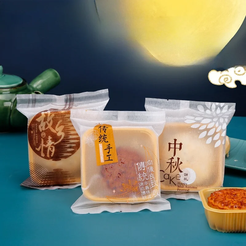 Bolsa de Embalaje para Panadería con Bandeja, Bolsa para Galletas, Bizcochos, Yemas de Huevo, Bolsa para Snacks con Diseño de Copo de Nieve, Nuevo Modelo, Bolsa para Hornear Personalizable para Cocina