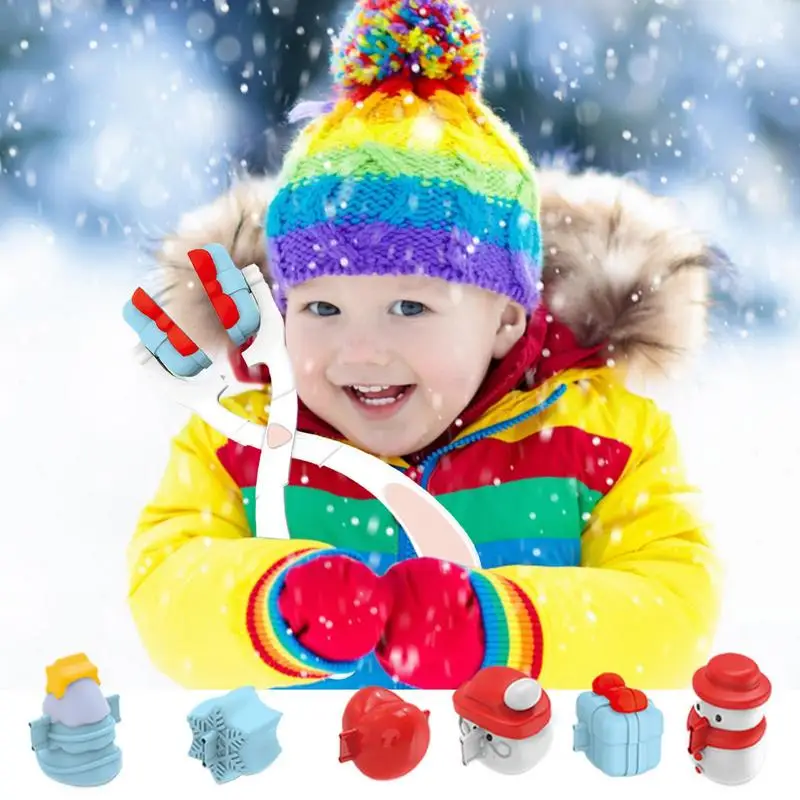 Snow Ball Clip Christmas Theme Snowball Shapes Maker Snow Ball Toys Winter Play Outdoor Detachable Snow Ball Maker Snow Toys For