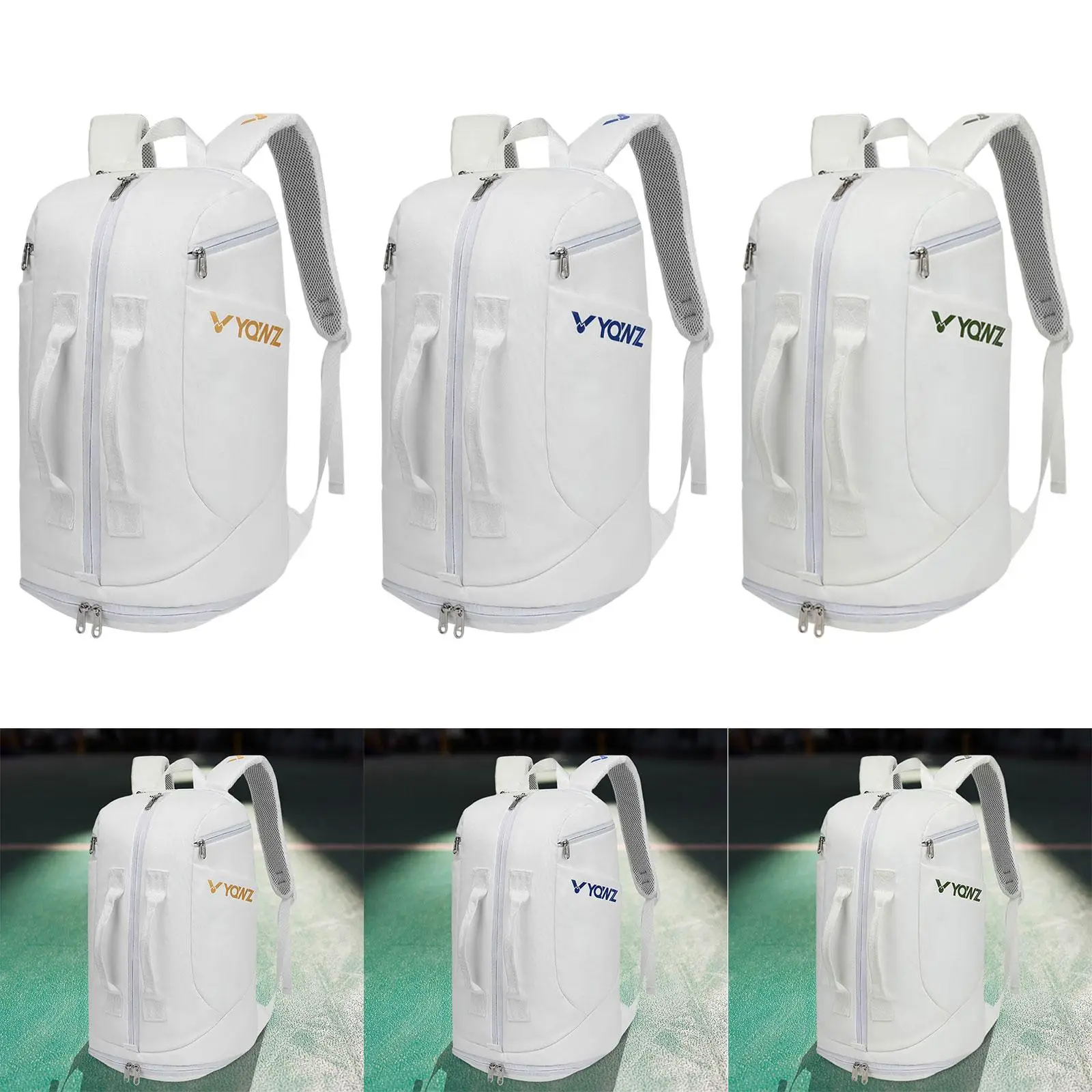 Mochila de badminton respirável à prova d'água bolsa grande de tênis bolsa de pickleball