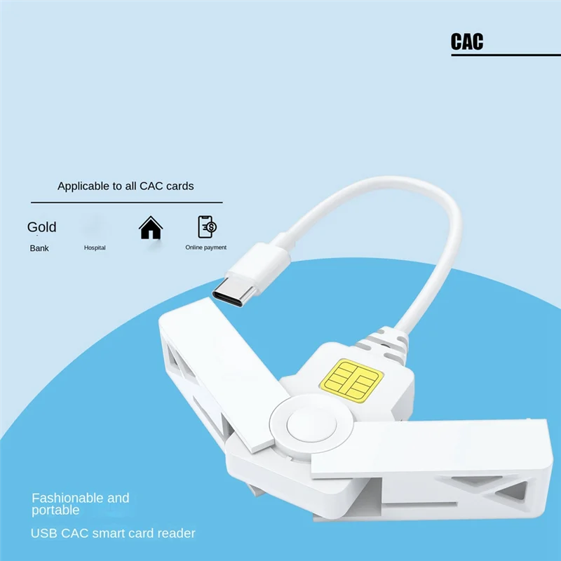

Smart Card Reader USB ATM Smart Card Reader Universal SIM Card Reader USB-CCID ISO Connector For Windows Linux Type-C Durable-Ho