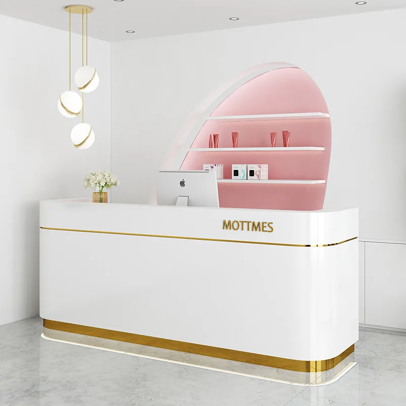Checkout page Simple Modern Beauty Salon Bar Hair Salon Small Counter Skin Center Medical Beauty Front Desk