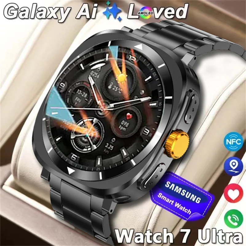 

Новинка 2024, Классические Смарт-часы для Samsung Galaxy Watch 7, мужские и женские часы с индивидуальным циферблатом, HD AMOLED, голосовые звонки, GPS, магнитный трекер, спортивные часы