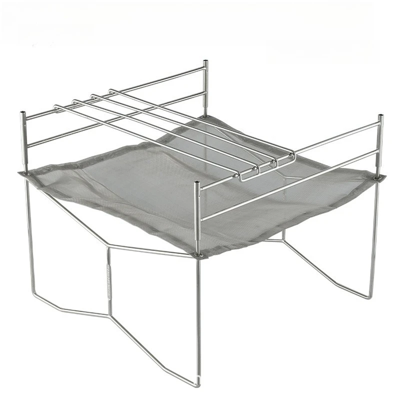 Sole fire table barbecue grill stainless steel outdoor camping foldable with storage bag with its own grill net